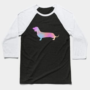 Watercolor Dachshund Silhoeutte Baseball T-Shirt